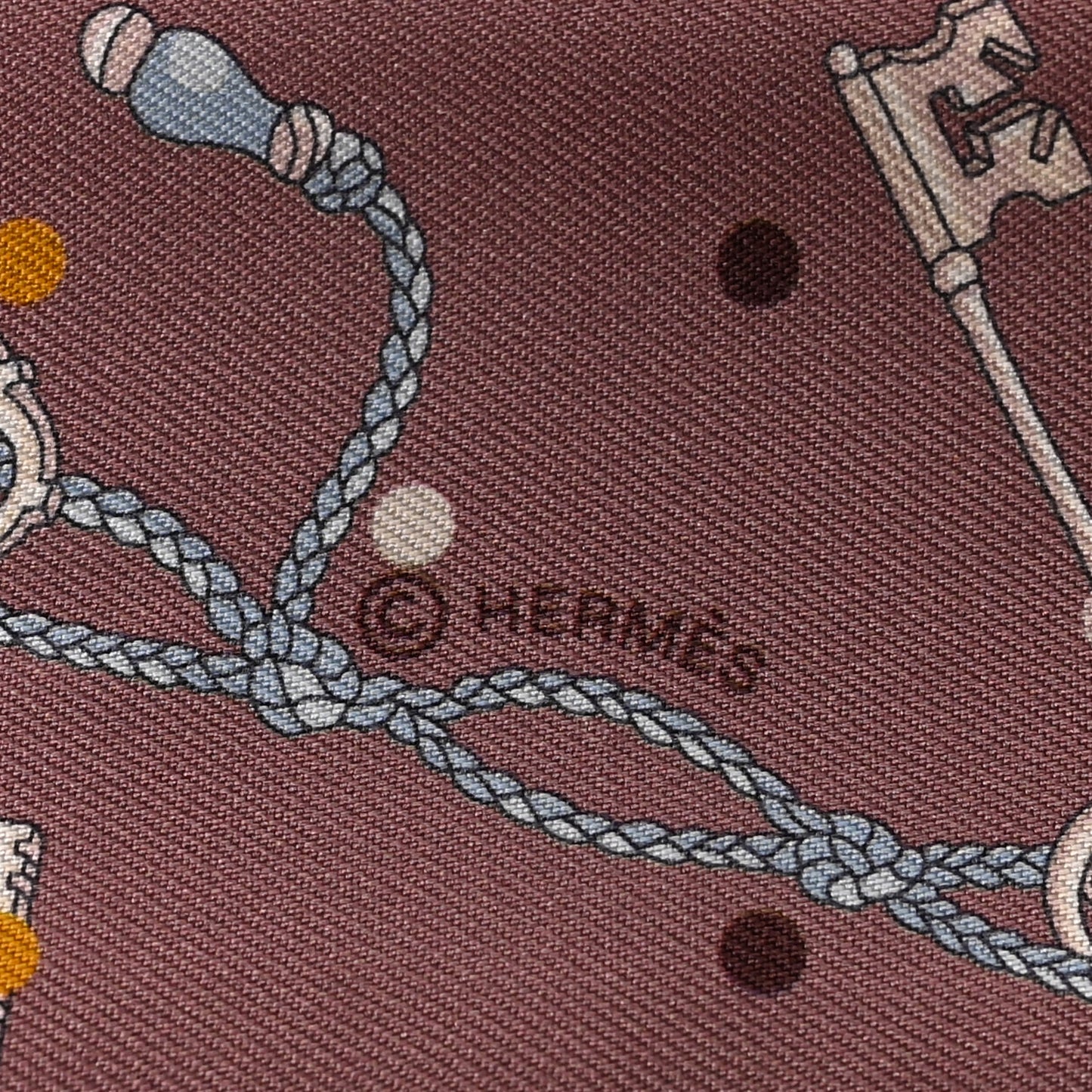 Silk Les Cles A Pois Twilly Marron Glace Gris