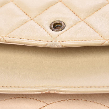 Chanel Lambskin Quilted Medium Double Flap Beige 13 of 18