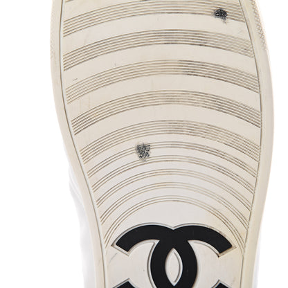 Chanel Calfskin Mens High Top CC Sneakers 43 White 10 of 14