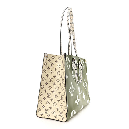 Louis Vuitton Monogram Giant Onthego GM Kaki Beige 2 of 10