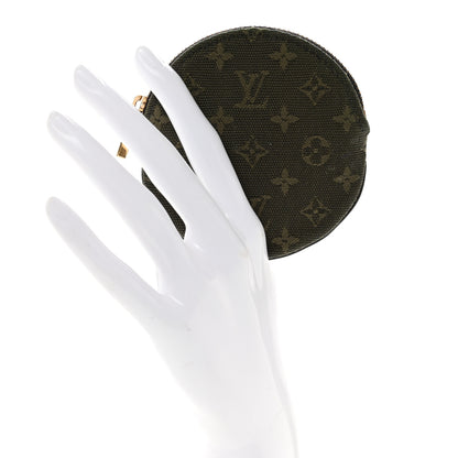 Louis Vuitton Mini Lin Round Coin Purse Kaki 2 of 6