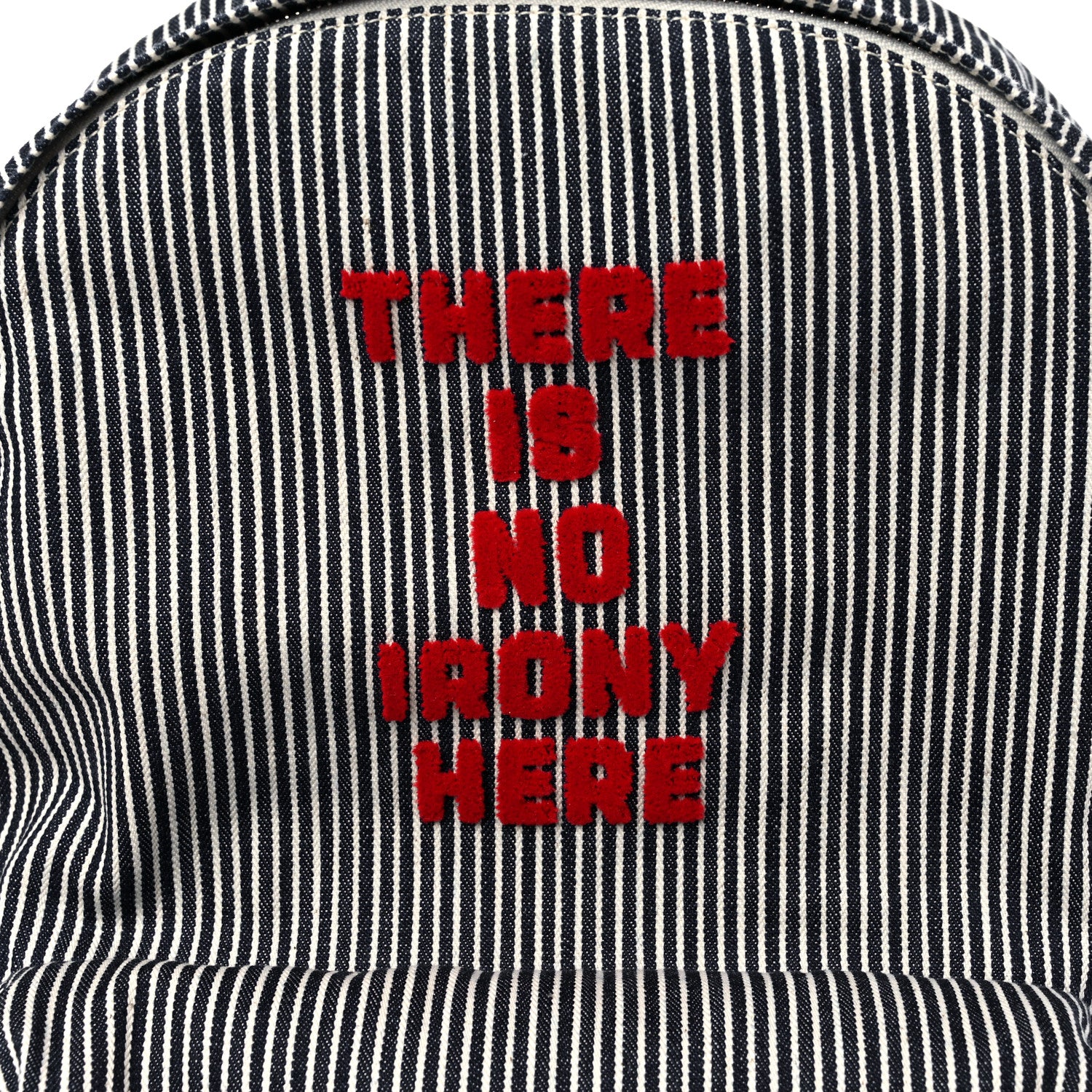 Celine Canvas Striped Medium Backpack Black White 9 of 9