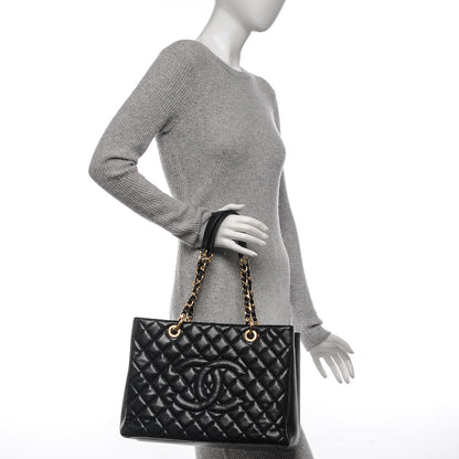 Chanel Caviar Quilted Grand Shopping Tote GST Black 2 of 8