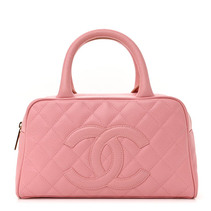 Chanel Caviar Quilted Small Bowler Pink 1 of 15