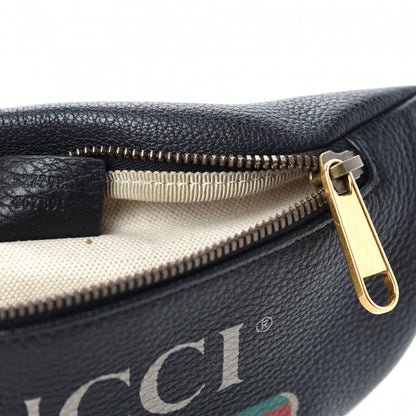 Gucci Grained Calfskin Small Logo Belt Bag Black 10 of 11