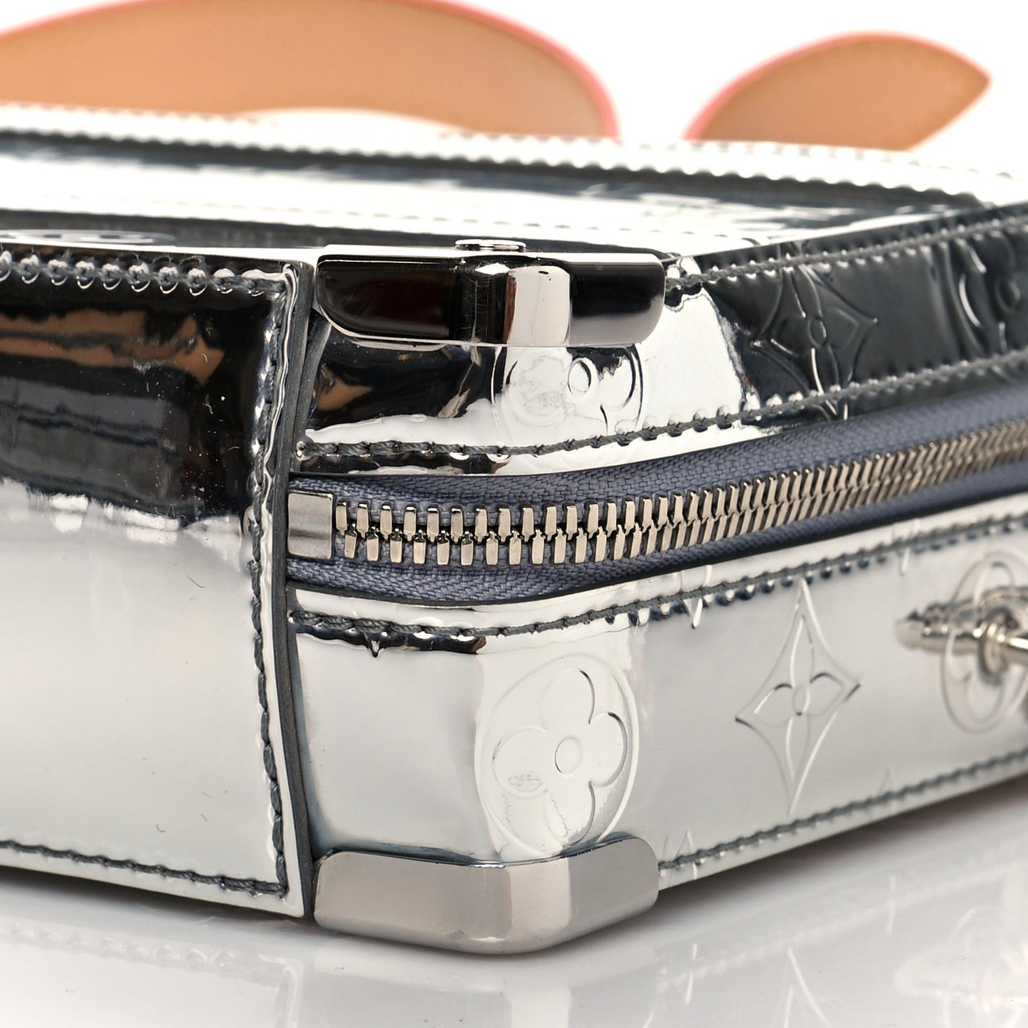 Monogram Mirror Handle Trunk Silver