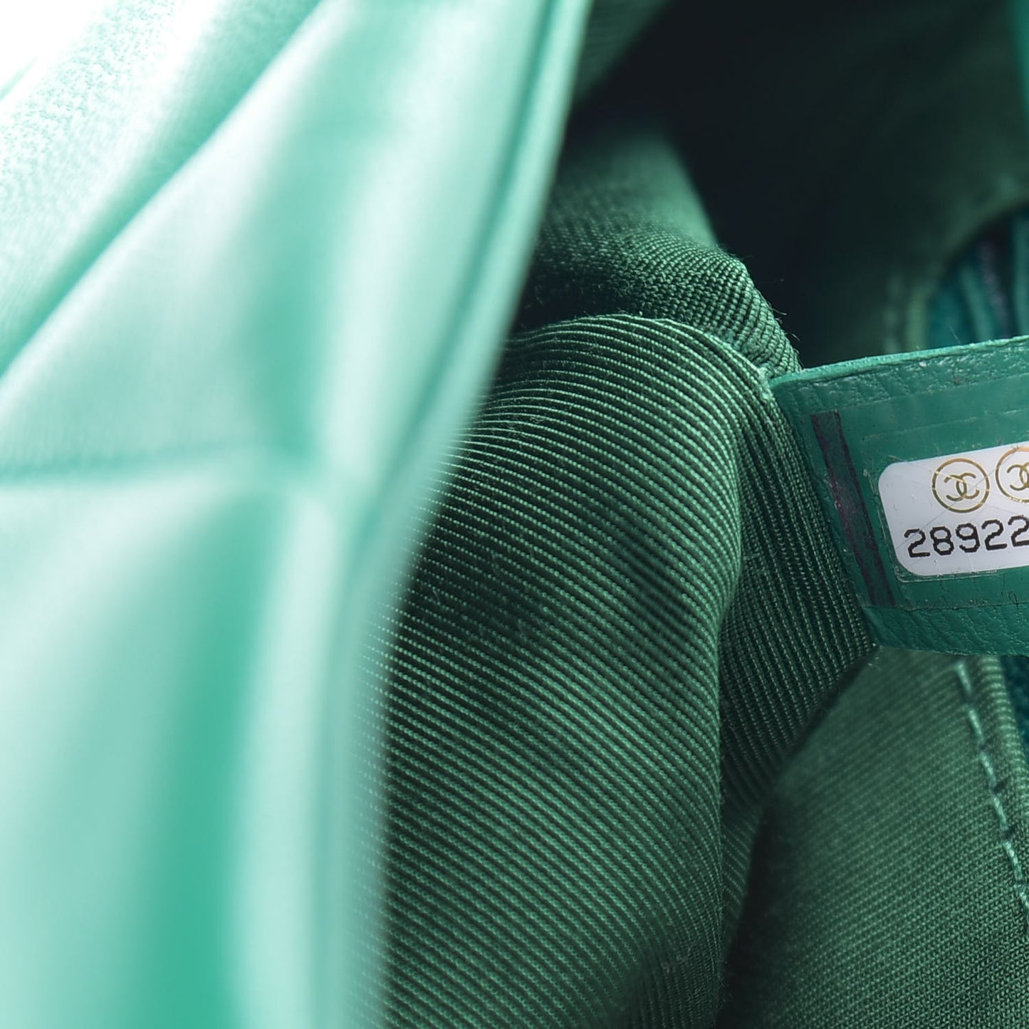 Lambskin Quilted Medium 19 Flap Green