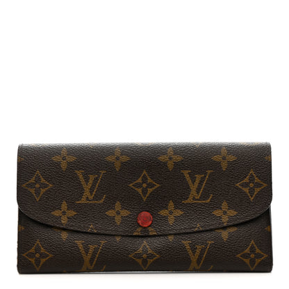 Louis Vuitton Monogram Emilie Wallet Red 1 of 14