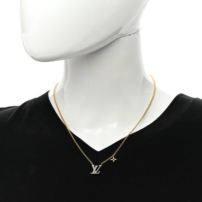 Louis Vuitton Metal Crystal LV Iconic Necklace Gold 2 of 5