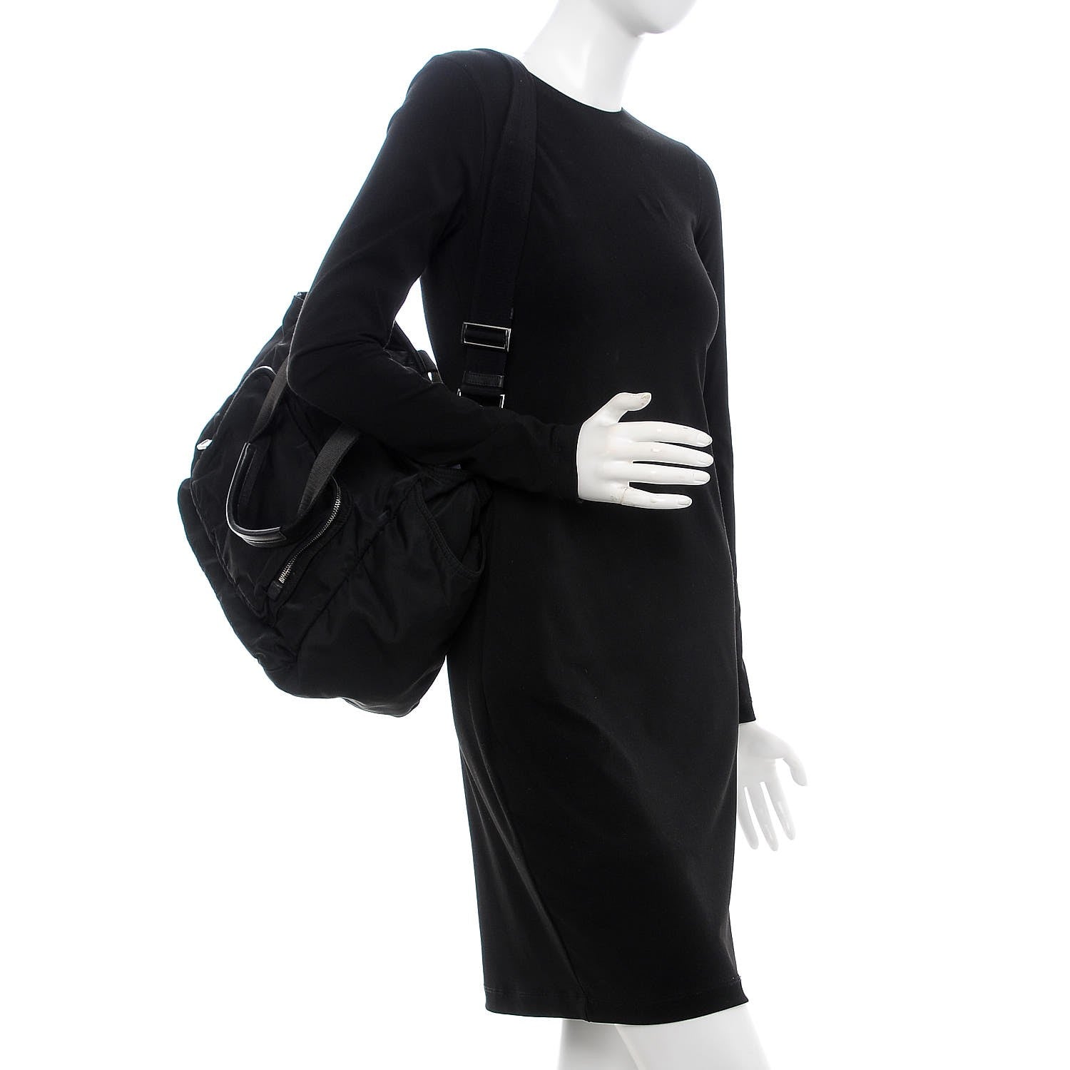 Prada Tessuto Nylon Vela Diaper Bag Black 2 of 6