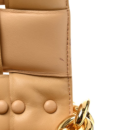 Bottega Veneta Lambskin Maxi Intreccio Padded Chain Cassette Crossbody Bag Porridge 11 of 11