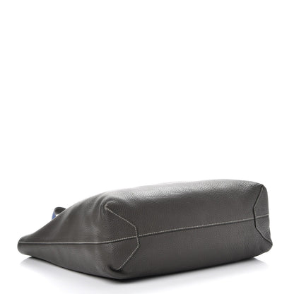 Hermes Taurillon Clemence Double Sens 36 Reversible Tote Graphite Bleu Electrique 7 of 24