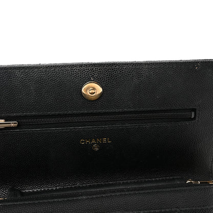 Chanel Caviar Quilted Wallet on Chain WOC Black 12 of 15