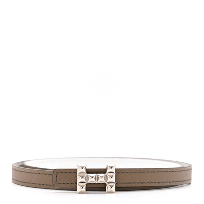 Hermes Epsom Swift 13mm H Medor Belt 70 28 White Etoupe 1 of 7