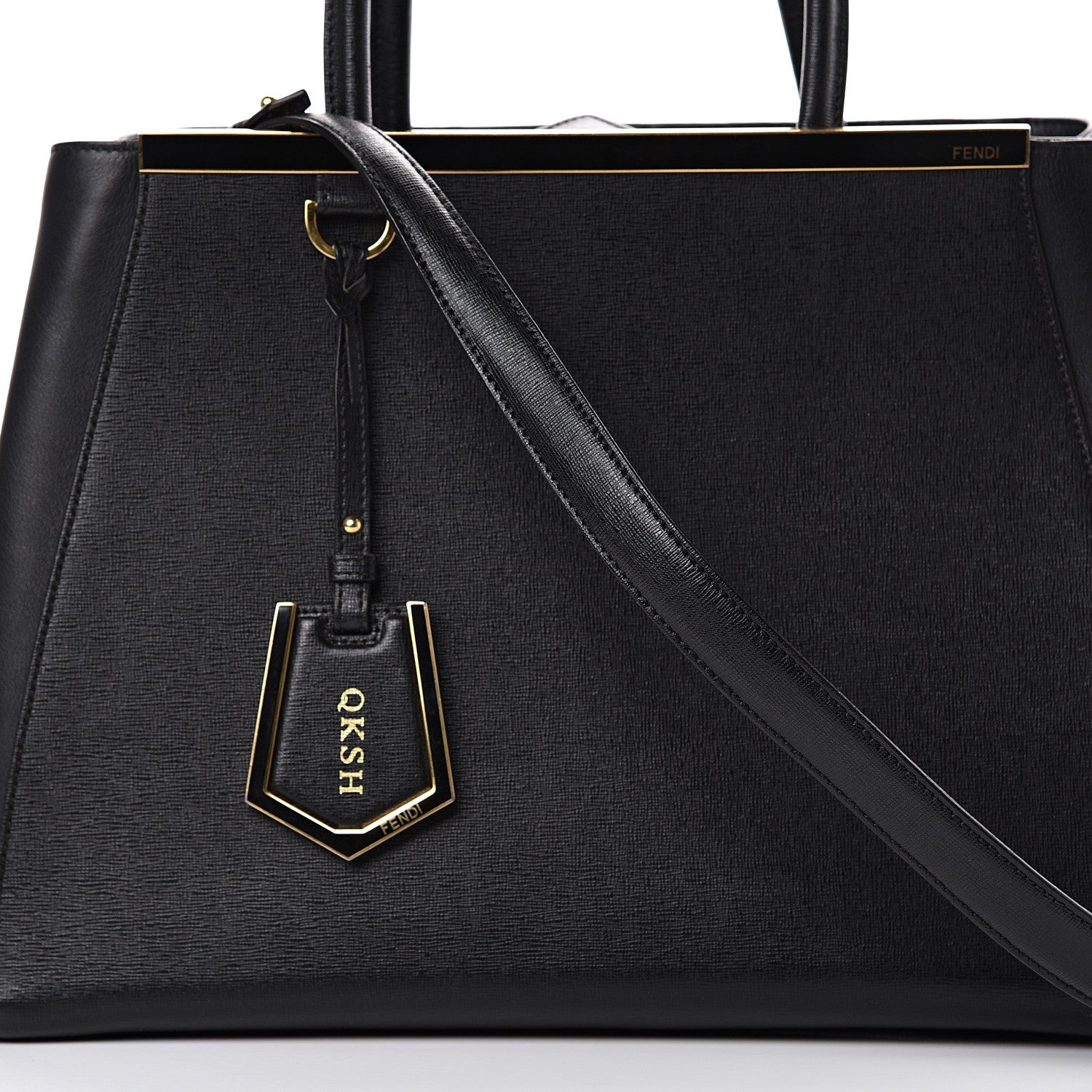 Fendi Vitello Elite Regular 2Jours Tote Black 6 of 11