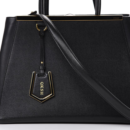 Fendi Vitello Elite Regular 2Jours Tote Black 6 of 11