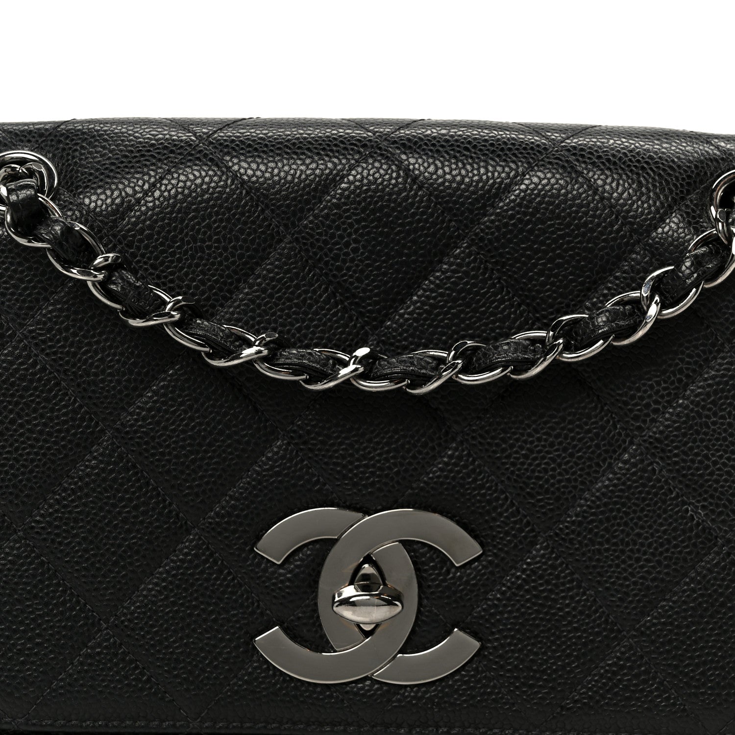 Chanel Caviar Quilted Jumbo Single Flap Black 10 of 12