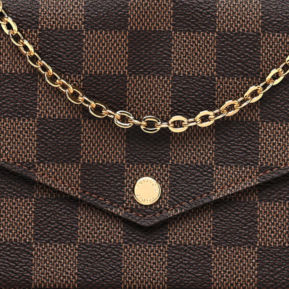 Louis Vuitton Damier Ebene Pochette Felicie Chain Wallet 11 of 13