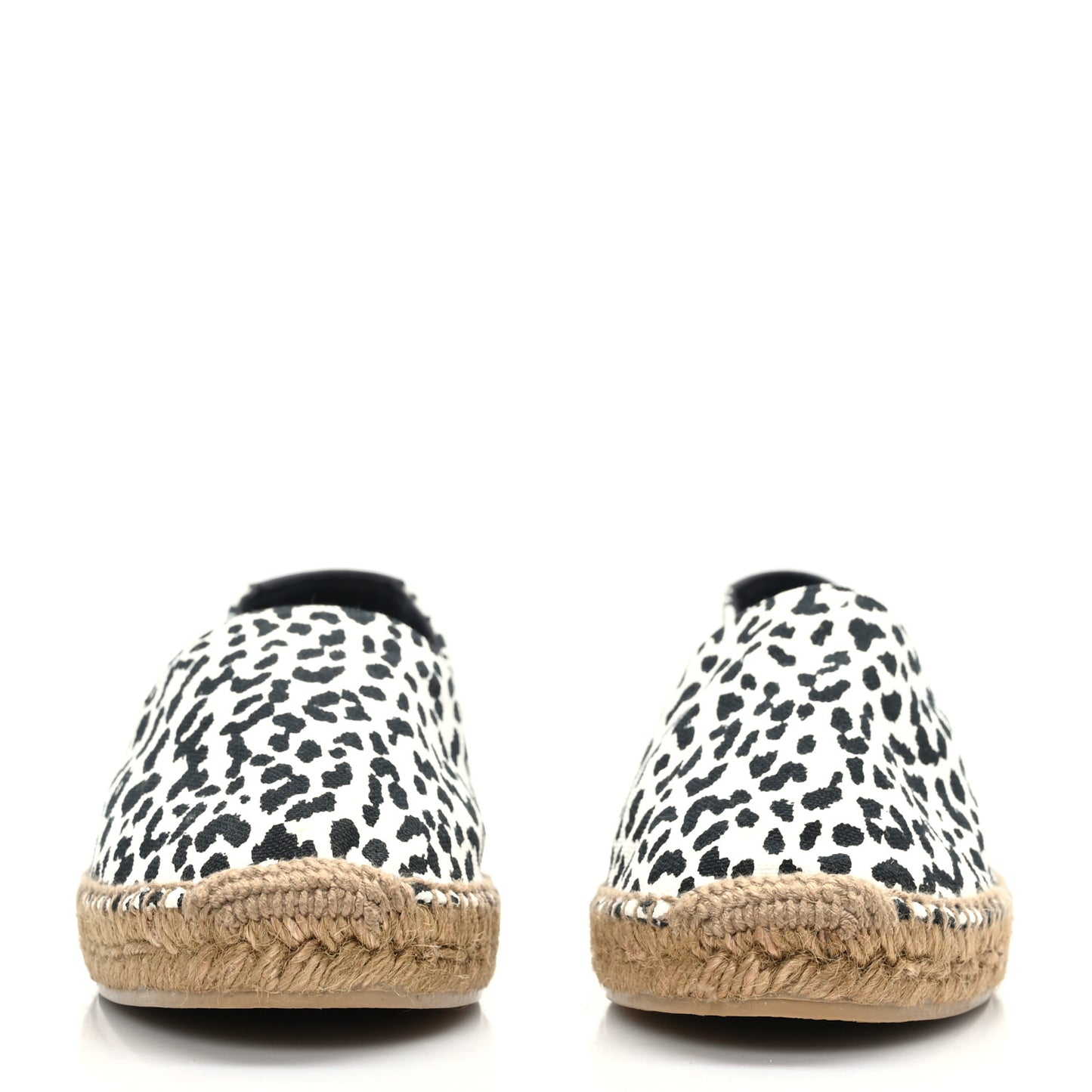 Canvas Leopard Print Espadrilles 38 Latte Black