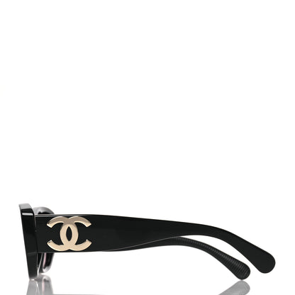Chanel Acetate Rectangle Sunglasses 5493 Black 3 of 12