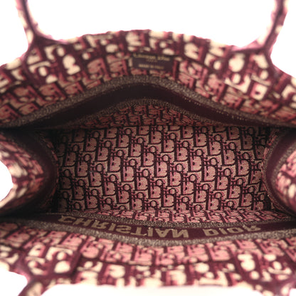 Christian Dior Oblique Medium Book Tote Burgundy Multicolor 5 of 10