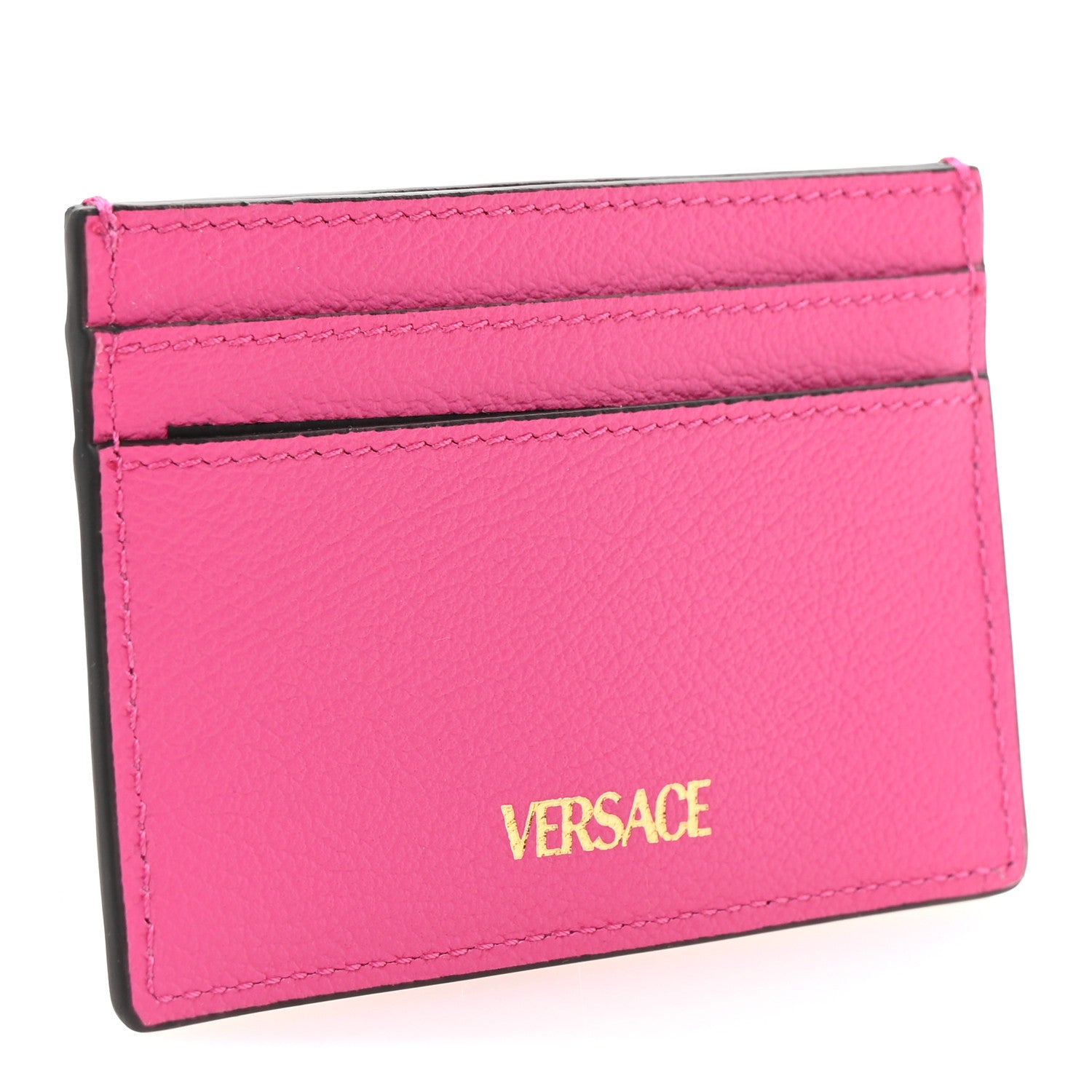 Versace Calfskin Medusa Card Holder Dark Pink 3 of 7