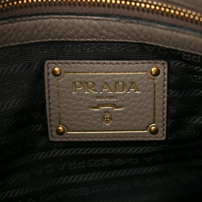 Prada Vitello Daino Logo Hobo Argilla 6 of 10