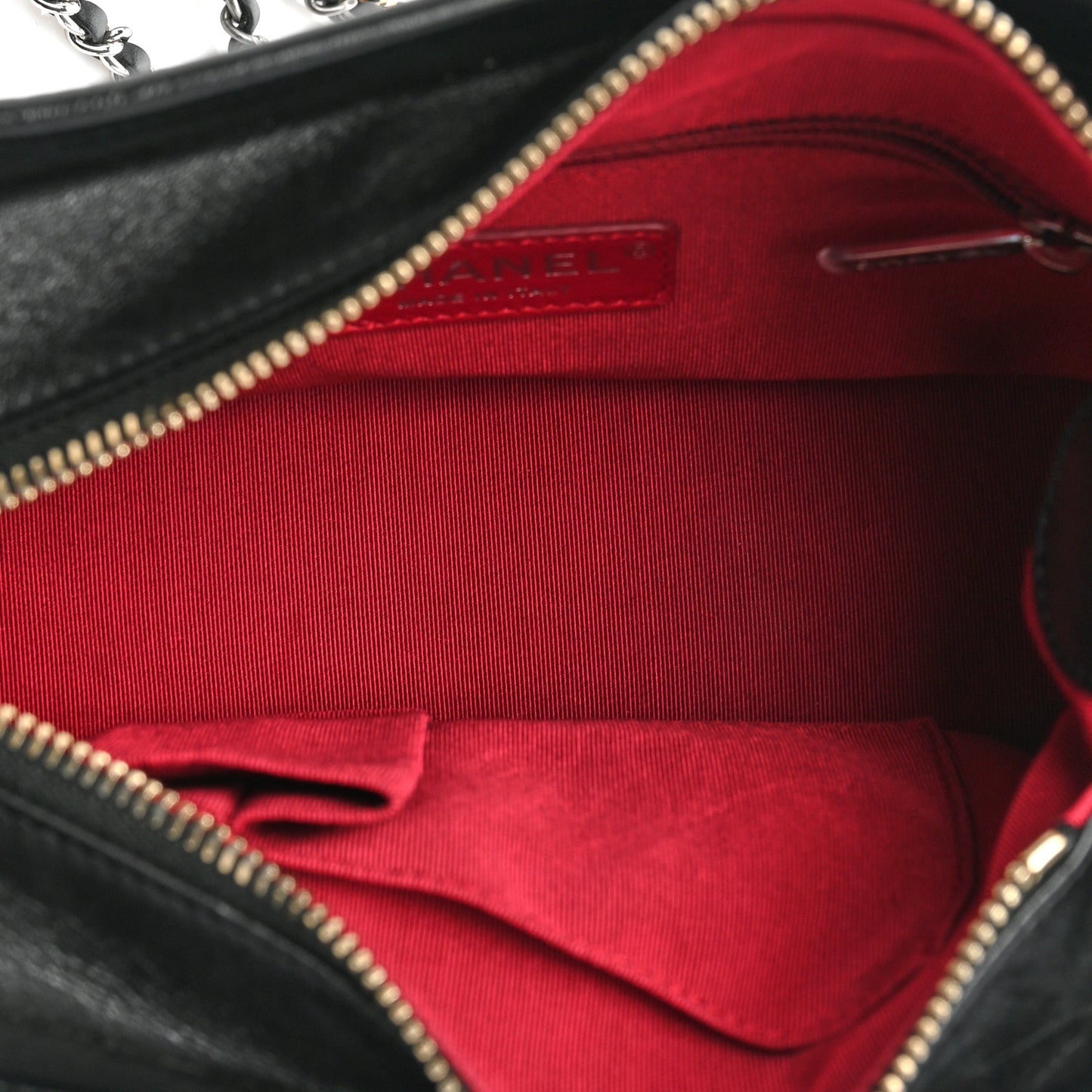 Aged Calfskin Quilted Small Gabrielle Hobo Black