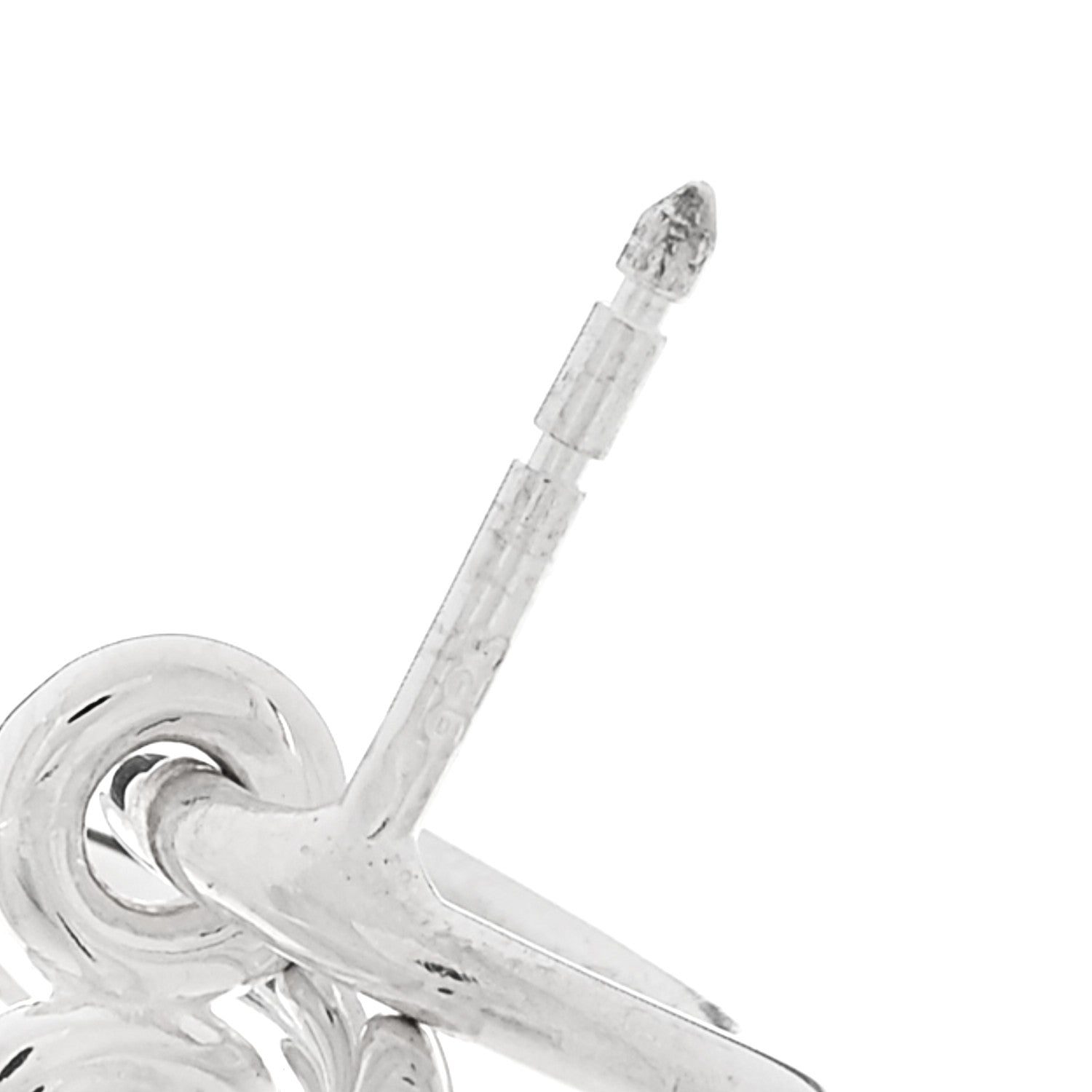 Hermes Sterling Silver MM Loop Earrings 4 of 7