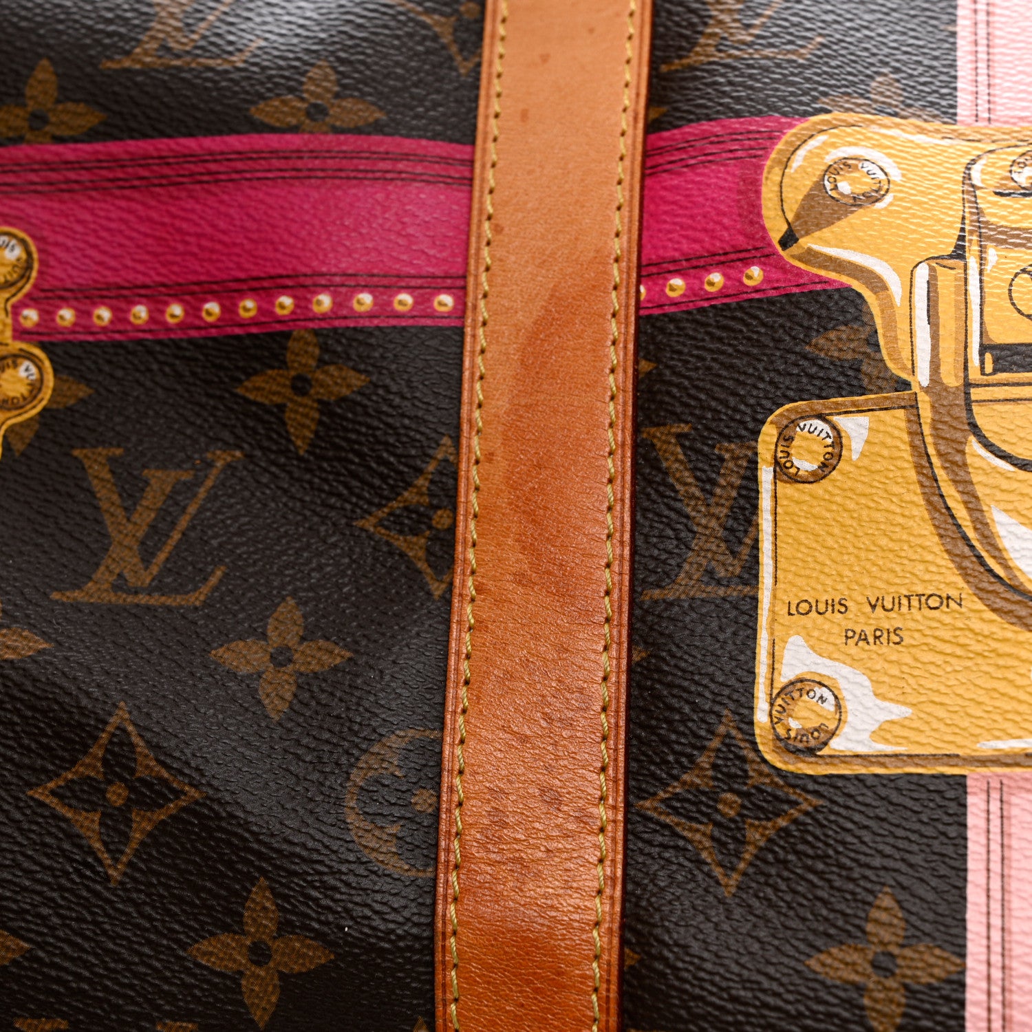 Louis Vuitton Monogram Summer Trunks Keepall Bandouliere 50 19 of 22