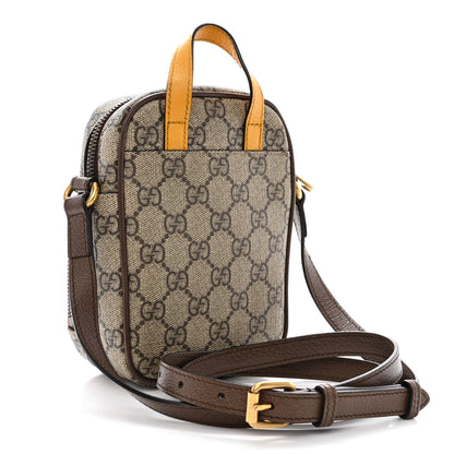 Gucci GG Supreme Monogram Mini Neo Vintage Double Zip Messenger Bag Beige New Acero Crop 3 of 11