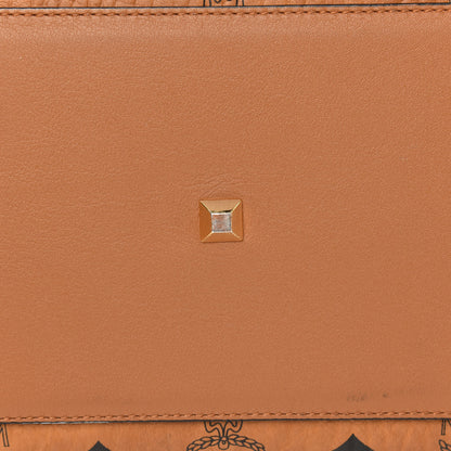 MCM Visetos Medium Boston Bag Cognac 10 of 15