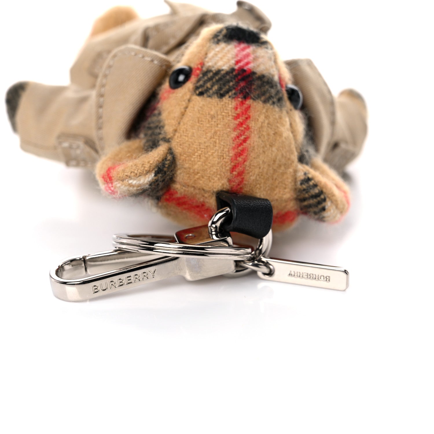 Burberry Thomas Check Trench Teddy Bear Keychain Charm Camel 4 of 4