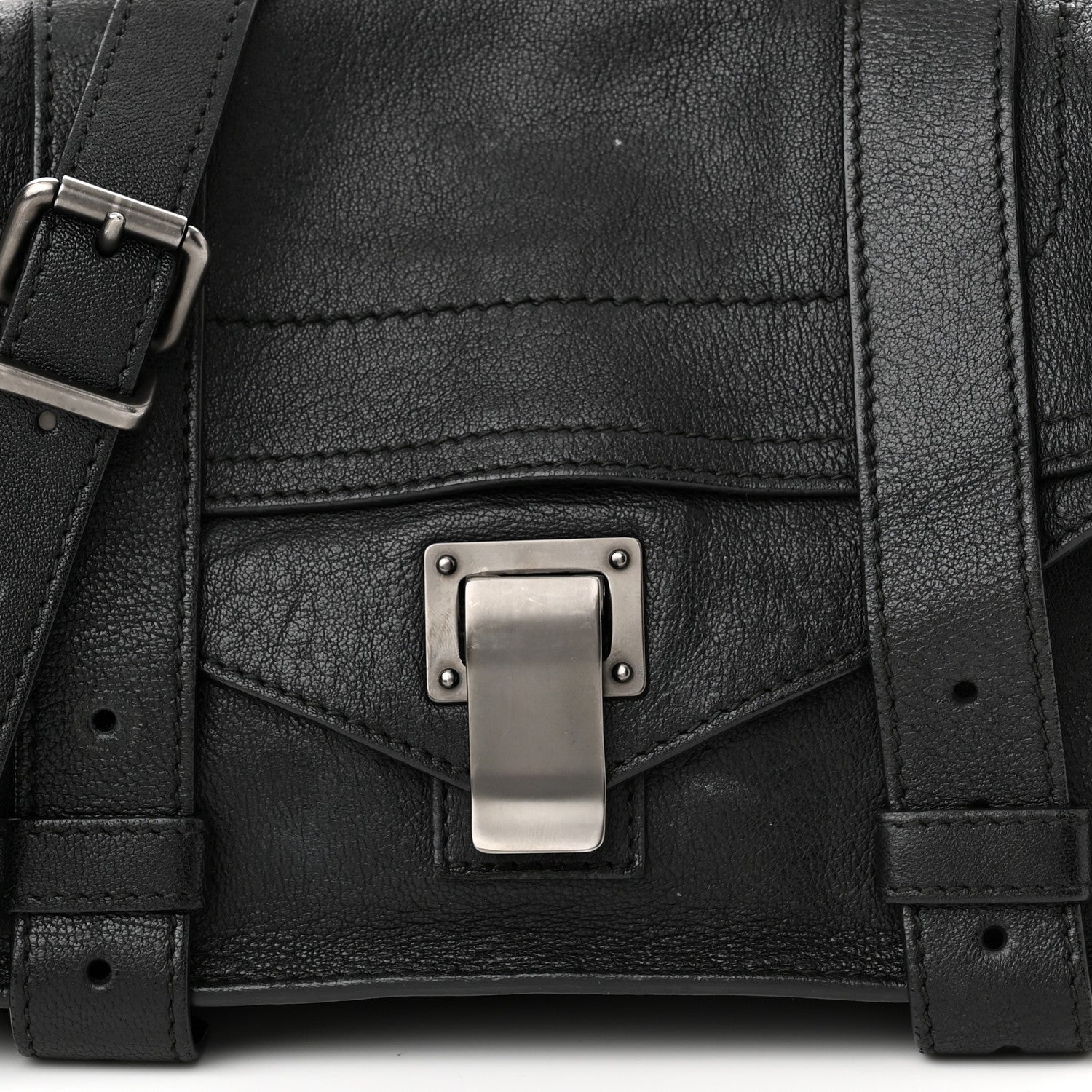 Proenza Schouler Lambskin PS1 Mini Pouch Messenger Black 9 of 11