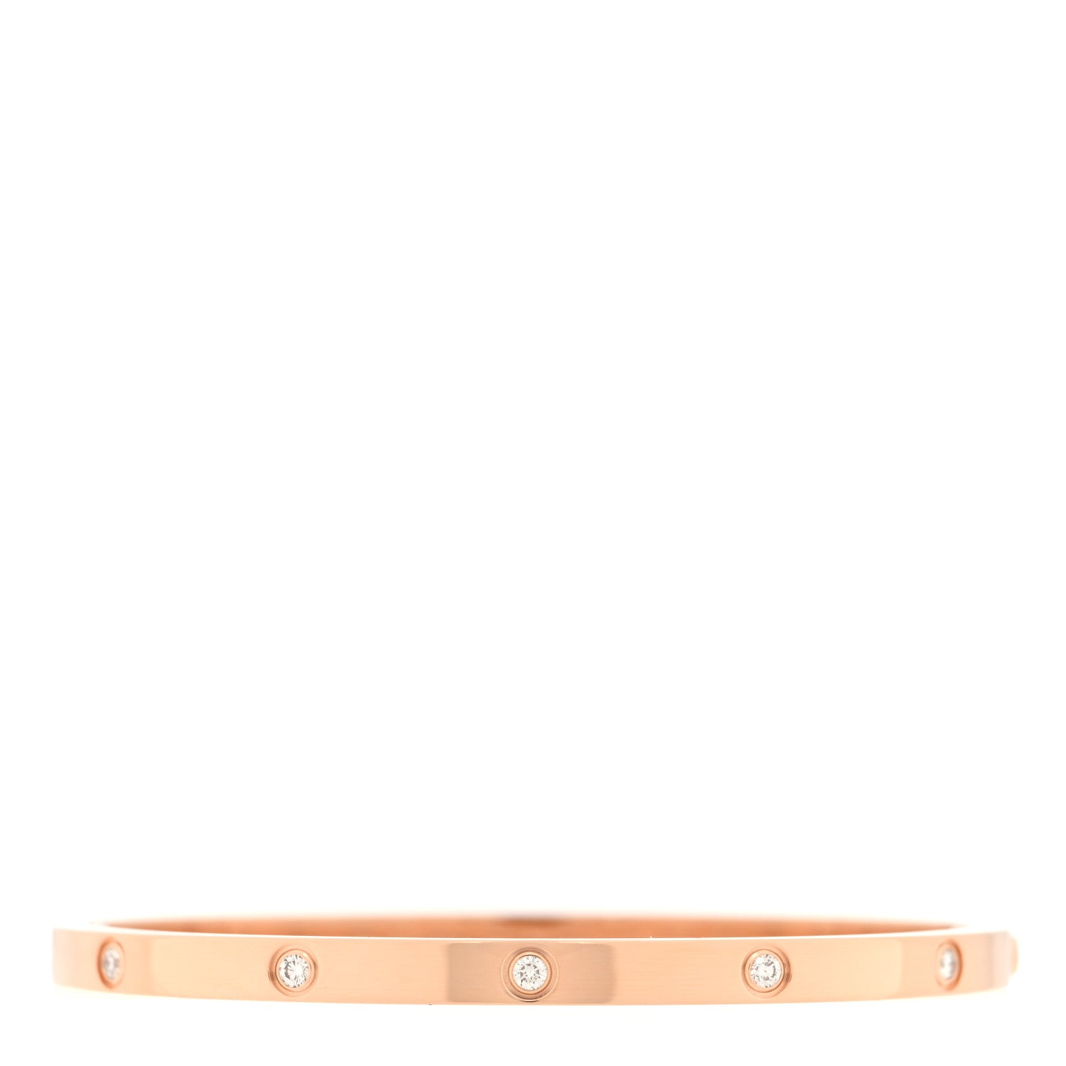 Cartier 18K Pink Gold 10 Diamond Small LOVE Bracelet 15 2 of 6