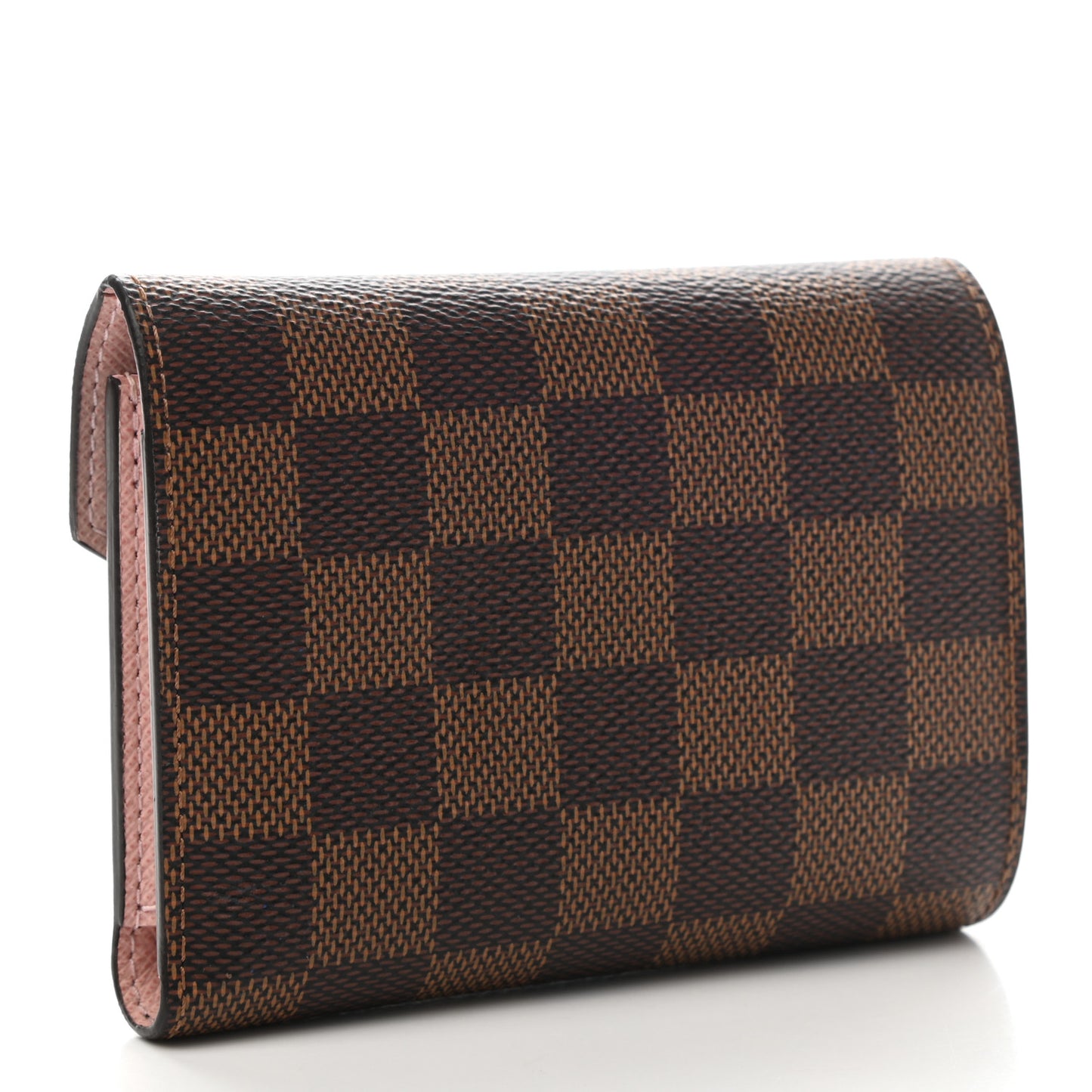 Damier Ebene Victorine Wallet Rose Ballerine