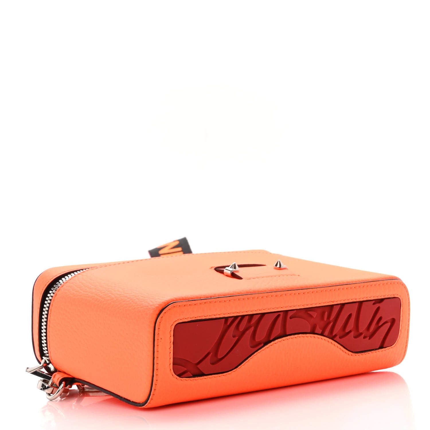 Christian Louboutin Calfskin Kypipouch Small Top Handle Messenger Bag Orange 4 of 9