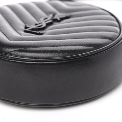 Saint Laurent Calfskin Matelasse Chevron Round Vinyle Camera Bag Black 10 of 10