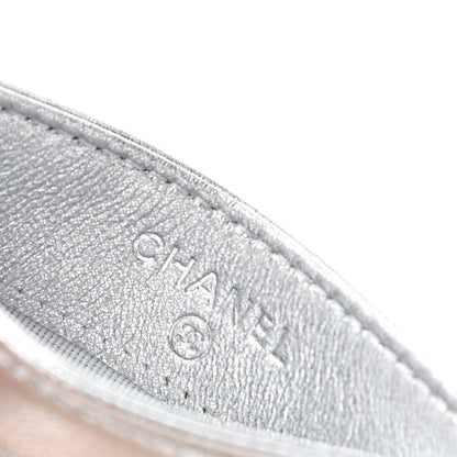 Chanel Metallic Lambskin Quilted Card Holder Silver 6 of 8