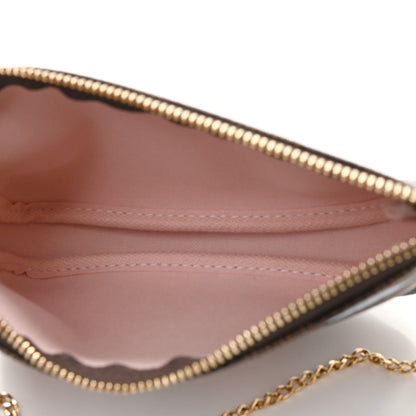 Louis Vuitton Damier Ebene 2020 Christmas Animation Big Wheel Mini Pochette Accessories Rose Ballerine 5 of 7