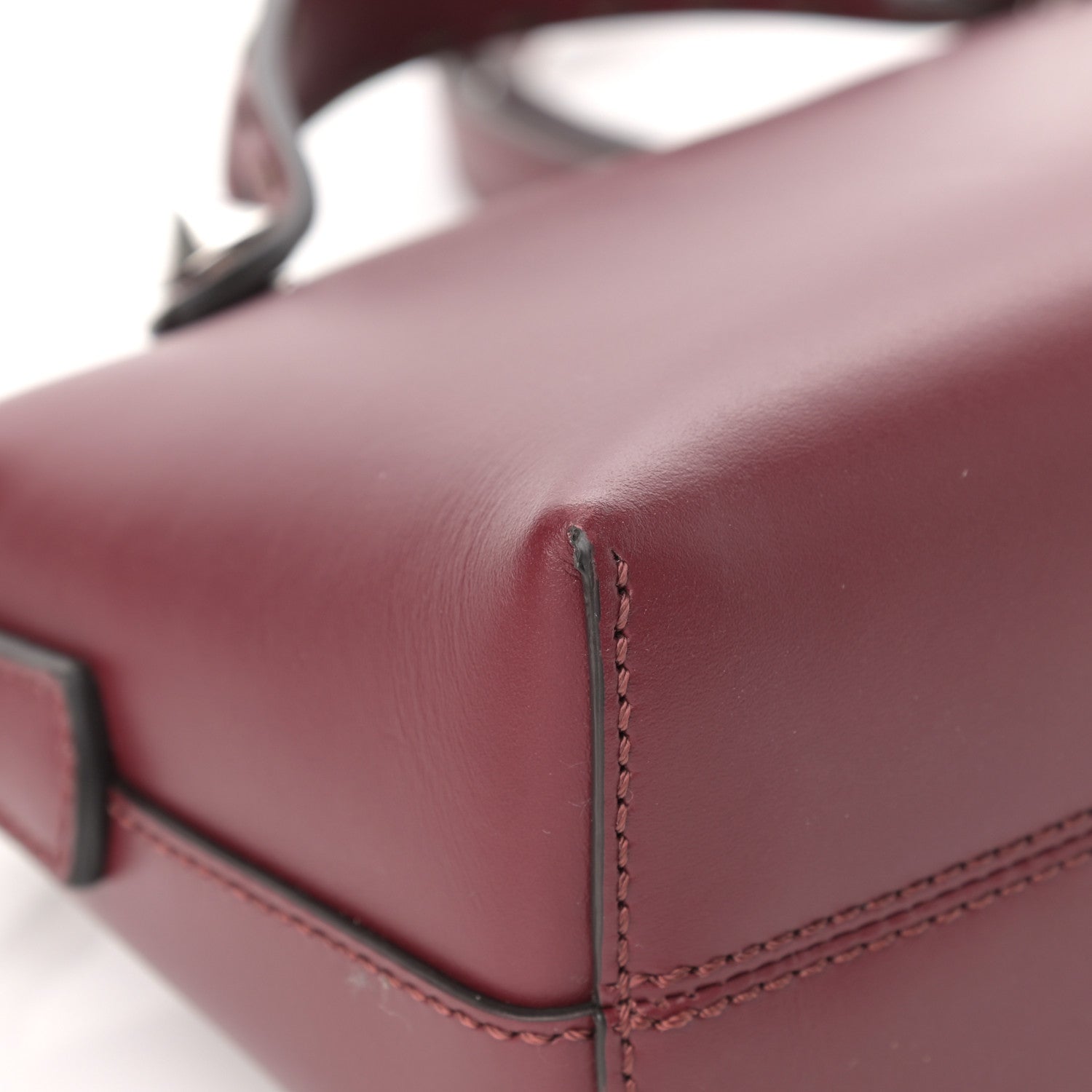 Fendi Vitello King Logo Embossed Mini By The Way Boston Bag Barolo 23 of 27