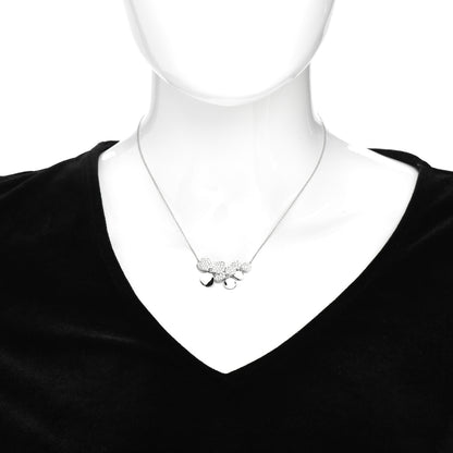 Tiffany Platinum Diamond Mini Paper Flowers Cluster Pendant Necklace 2 of 5