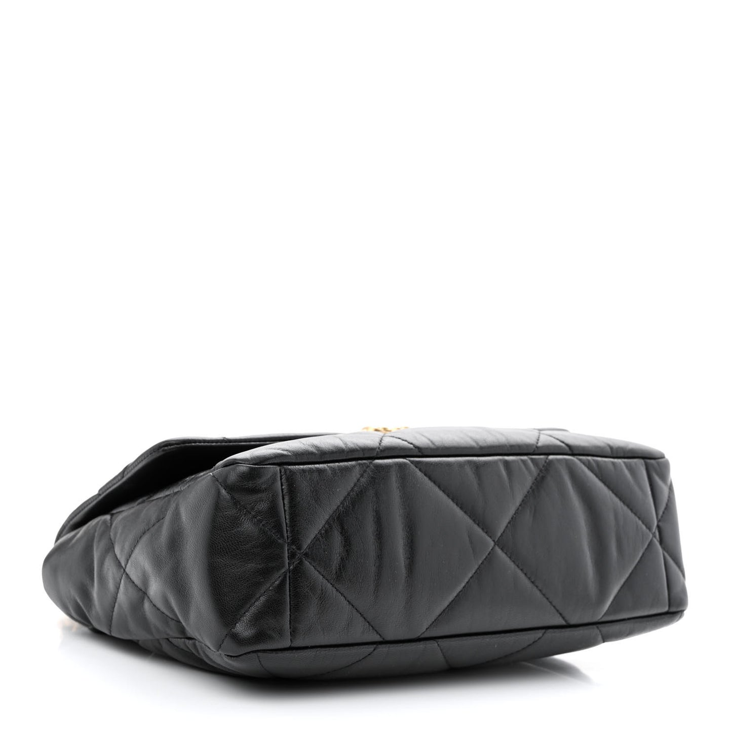 Lambskin Quilted Large Chanel 19 Flap Black