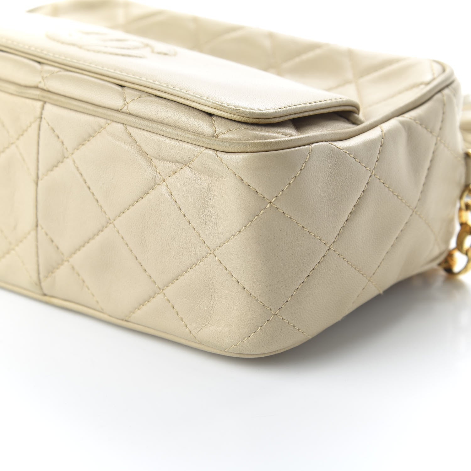 Chanel Lambskin Quilted Tassel Camera Case Beige 8 of 12