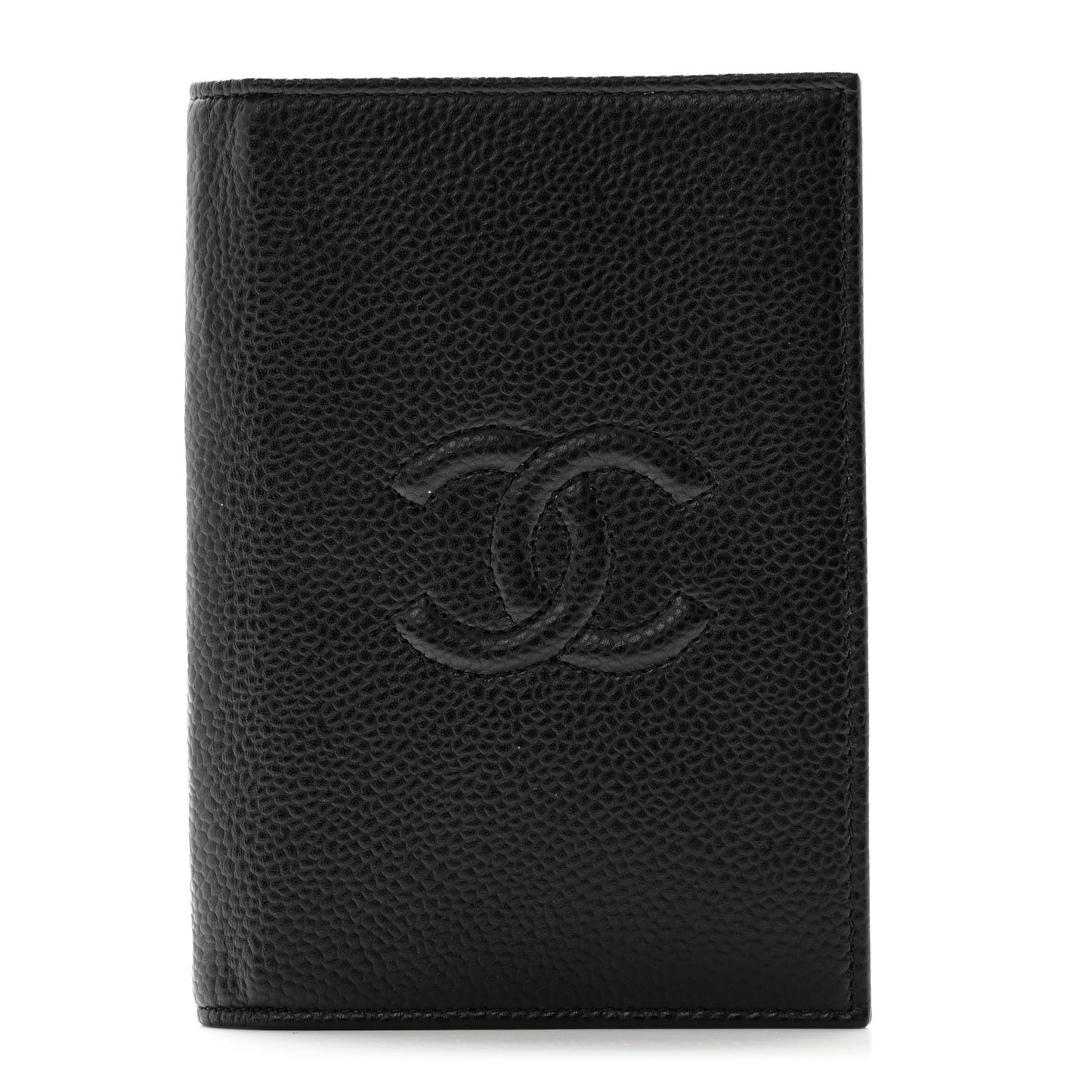 Caviar Timeless Passport Holder Black