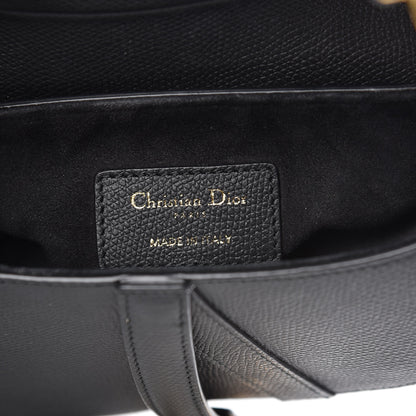 Christian Dior Grained Calfskin Mini Saddle Bag Black 7 of 8