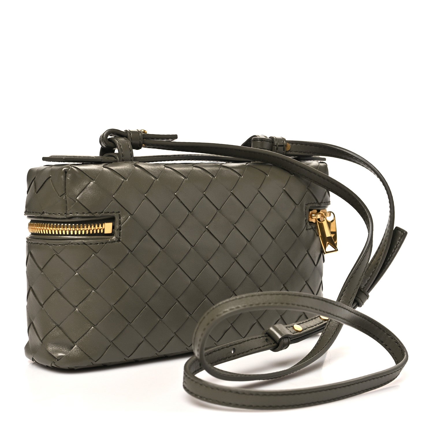 Bottega Veneta Calfskin Intrecciato Bang Bang Vanity Case Cypress 3 of 9