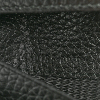 Gucci Pebbled Calfskin Animalier Card Case Black 7 of 11