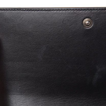 Saint Laurent Patent Glitter Striped Classic Monogram Cassandre Wallet Black Silver 10 of 10