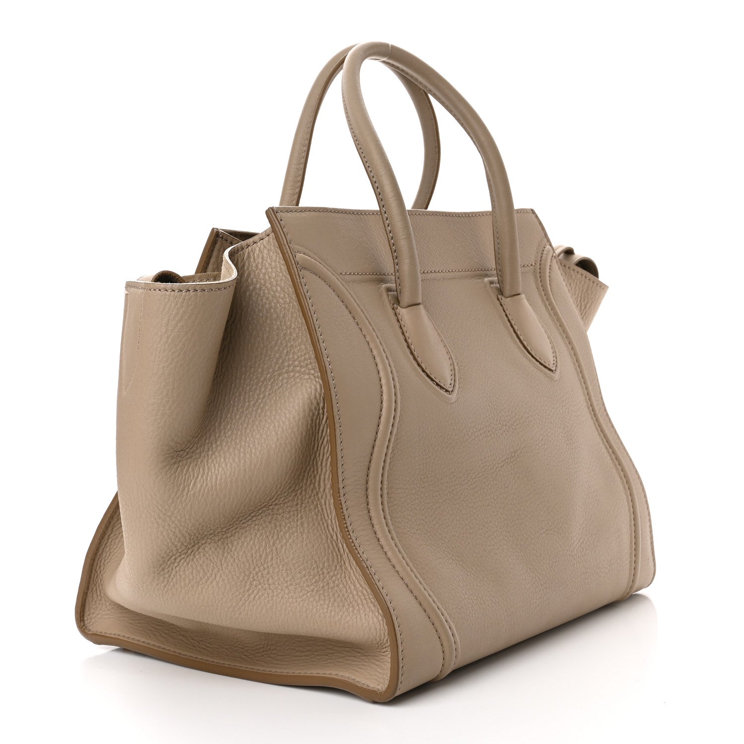 Celine Grained Calfskin Medium Phantom Luggage Taupe 2 of 10